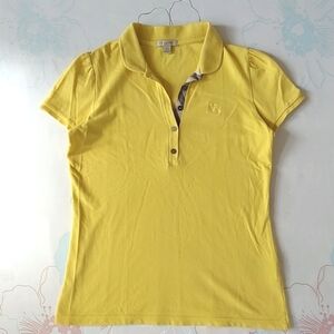 Burberry brit yellow short sleeve polo tshirt